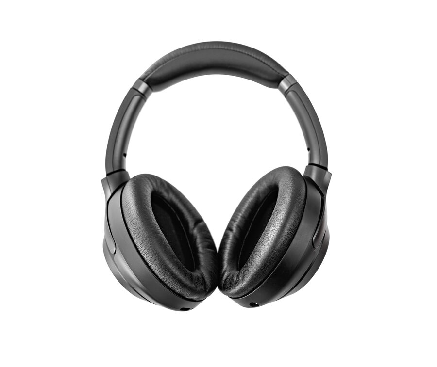 Black over-ear wireless headphones